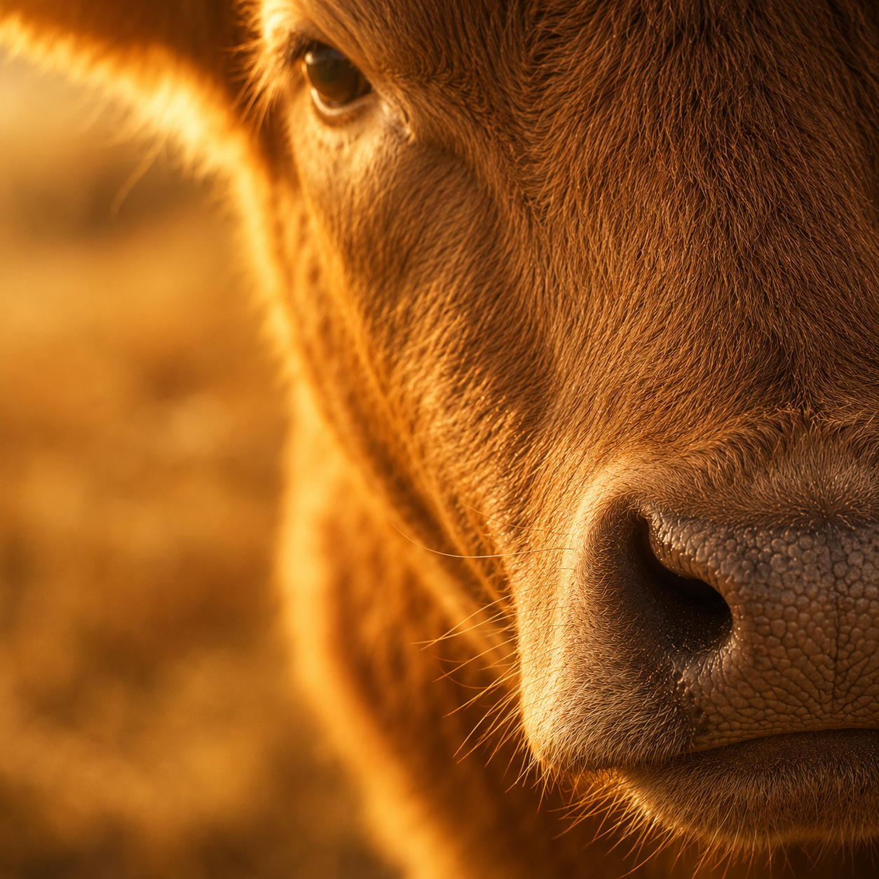 Portuguese cattle close up