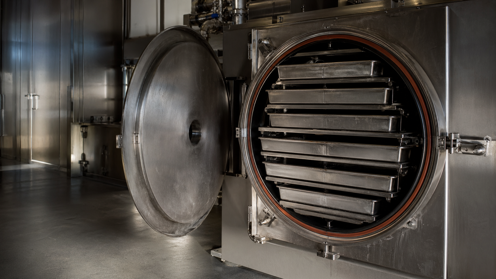 Stainless steel freeze-drying chamber used for low-temperature preservation