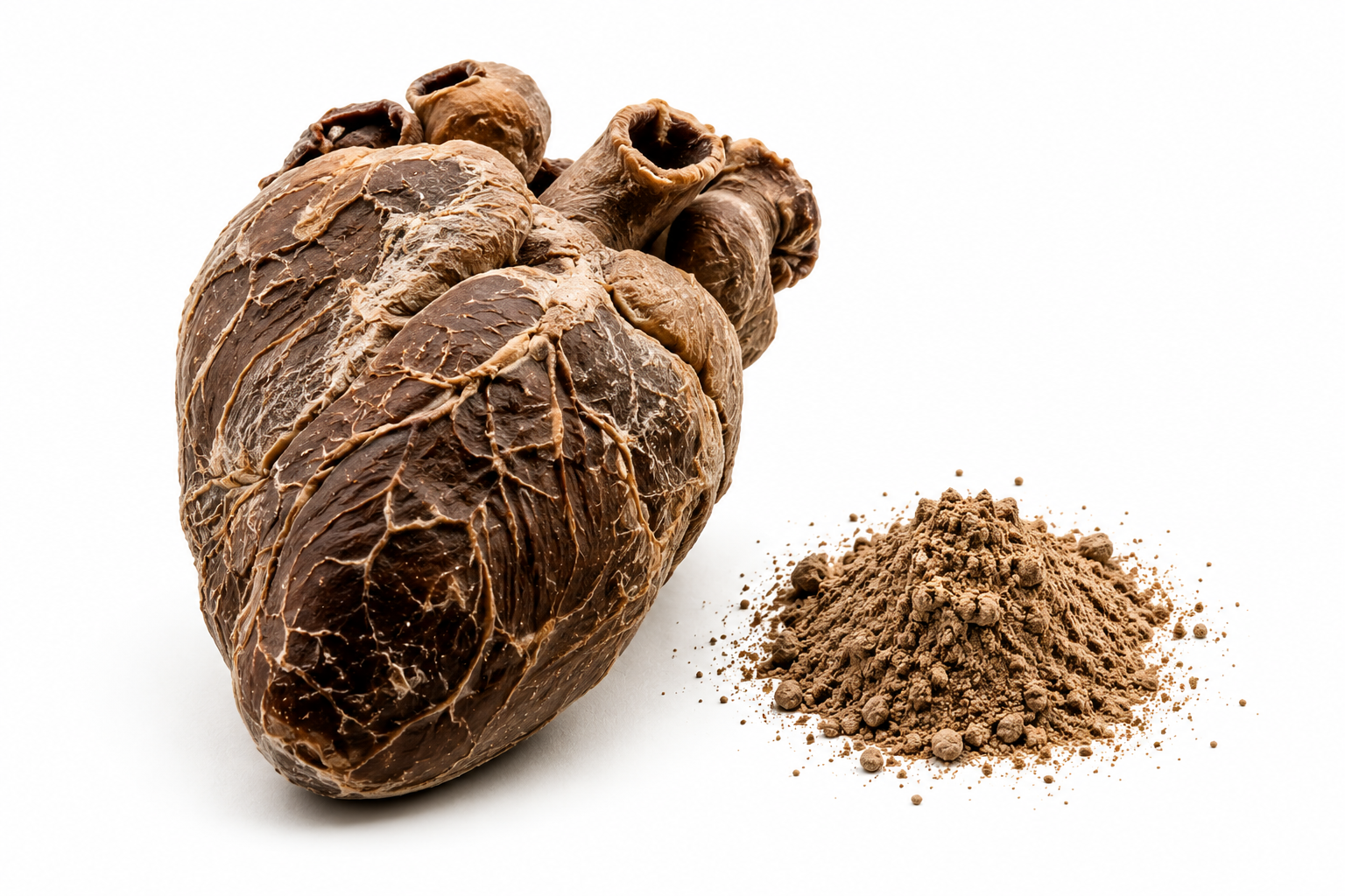 Freeze-dried bovine heart